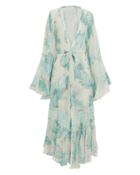 Rococo Sand Floral Cover-up Ivory/green S