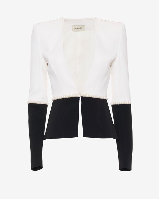 Mugler Bi-color Pearl Cady Jacket