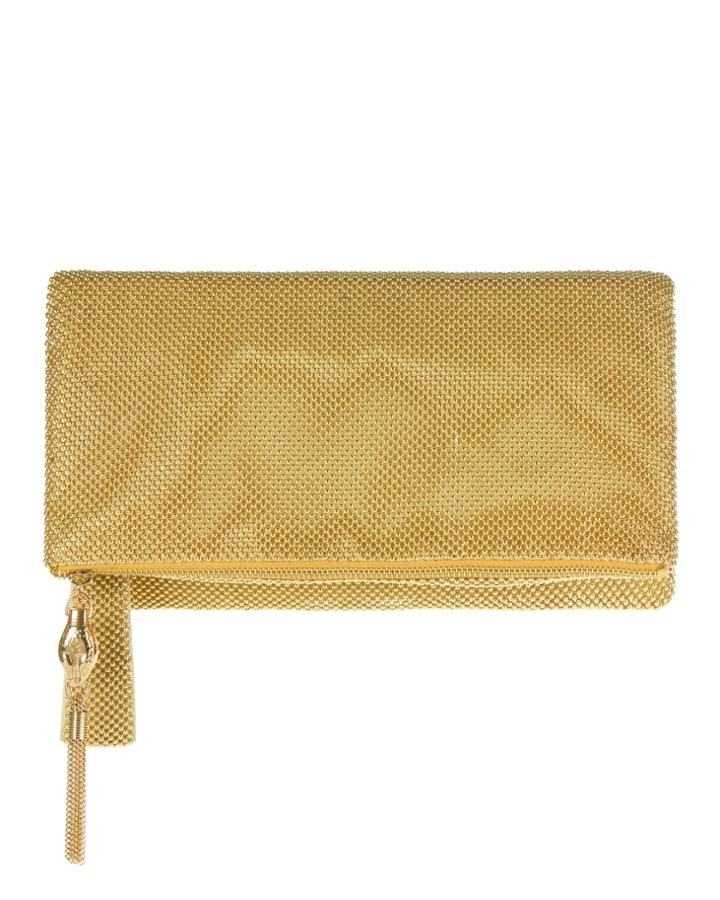 Whiting & Davis Beaded Foldover Clutch