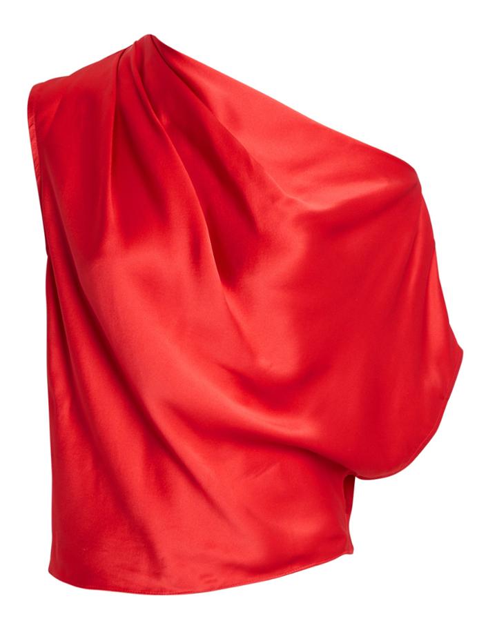 Michelle Mason Red Off Shoulder Blouse Red 4