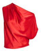 Michelle Mason Red Off Shoulder Blouse Red 4