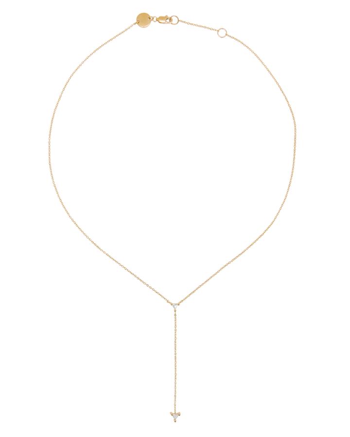 Jennifer Zeuner Ava Mini Lariat Necklace Gold 1size