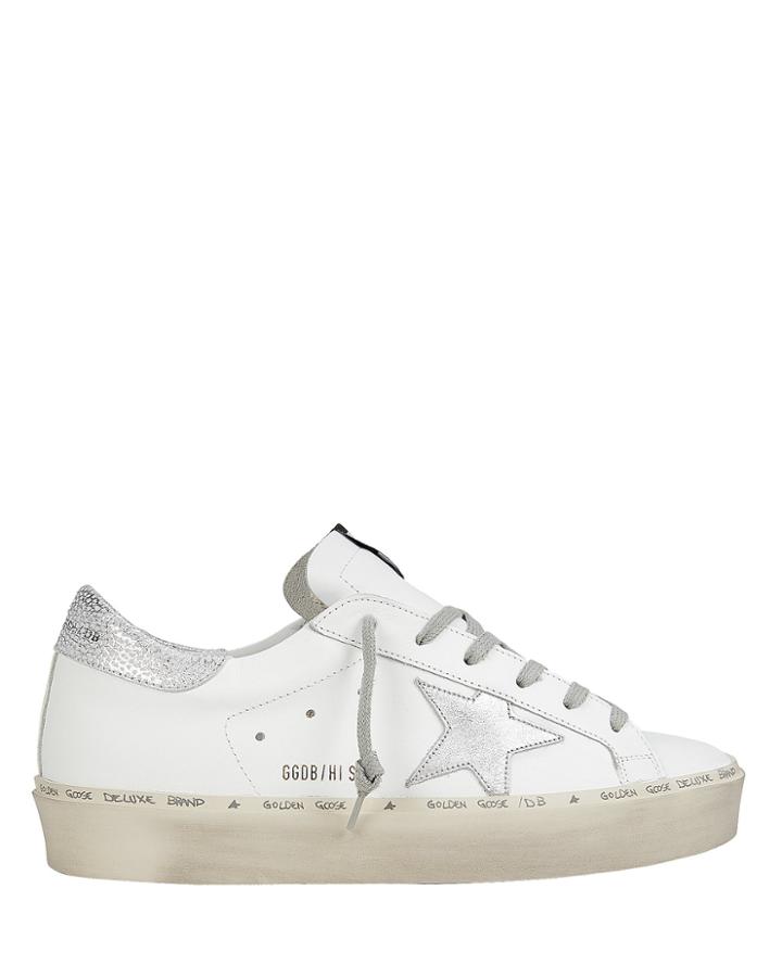 Golden Goose Hi Star White Leather Low-top Sneakers White 39