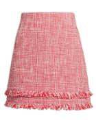 Exclusive For Intermix Intermix Marlena Tweed Mini Skirt Red/white 6
