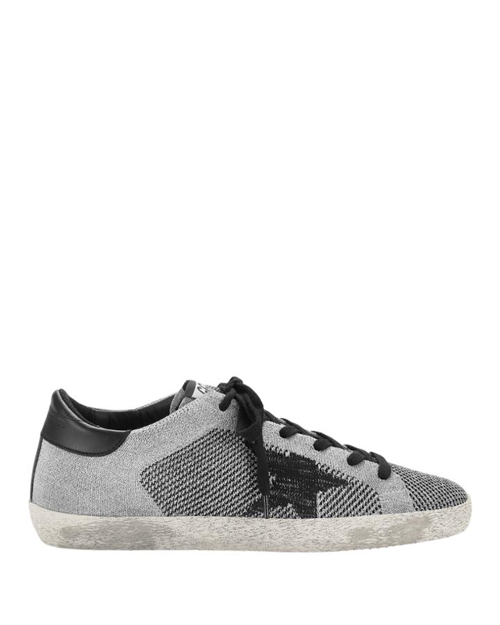 Golden Goose Superstar Lurex Knit Black Star Sneakers