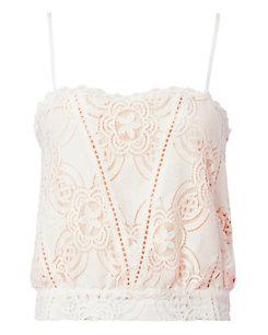 Flannel Chantilly Lace Cami
