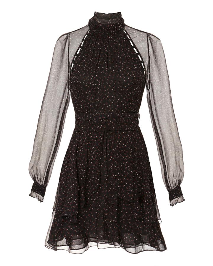 Nicholas Floral High Neck Mini Dress Multi 2