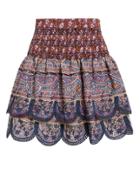 Sea Bella Smocked Mini Skirt Orchid Print 6