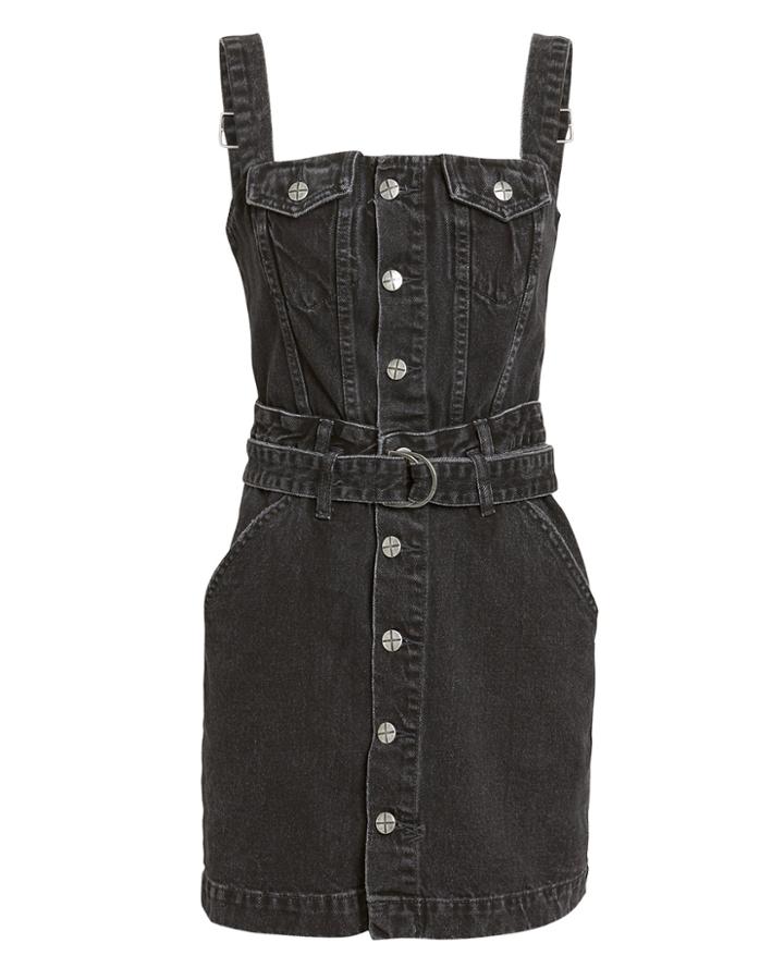 Ksubi Deejay Venom Mini Dress Black Denim P