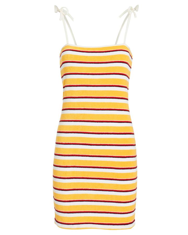 Solid & Striped Tweety Terry Mini Dress Yellow/stripes P