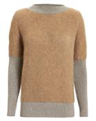 Alberta Ferretti Lurex Trim Sweater Brown 42