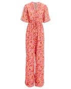Bytimo Wide Leg Floral Georgette Jumpsuit Pink/floral S