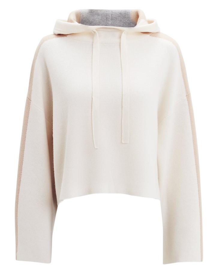 Zoe Jordan Alfaro Hoodie Ivory/grey/taupe S/m