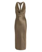 Cushnie Cowl Neck Pencil Dress Brown Zero