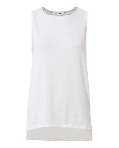 Rag & Bone Oasis Grey Trim Knit Tank