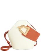 Danse Lente Mini Johnny Clutch White/orange Leather 1size