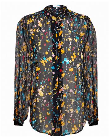 Equipment Femme Cornelia Blouse Black/floral P