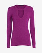 Barbara Bui Cut Out Neckline Sweater: Purple