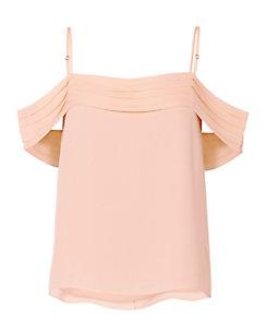 T By Alexander Wang Pleated Shoulder Pink Top