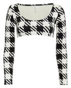 Solid & Striped Colette Long Sleeve Bikini Top Black/white S