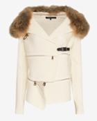 Barbara Bui Fur Collar Sweater: White