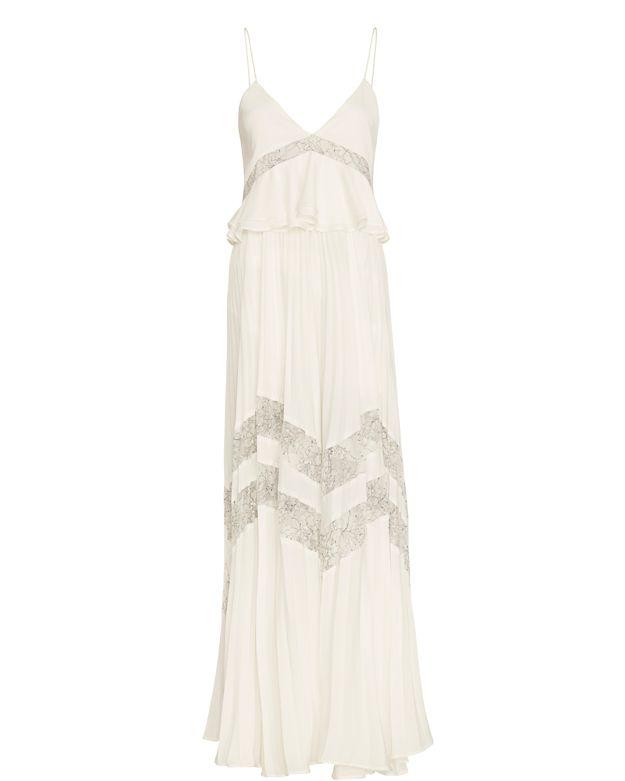 Self Portrait Amelia Pleated Lace Gown