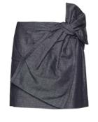 No. 21 N21 Denim Bow Miniskirt