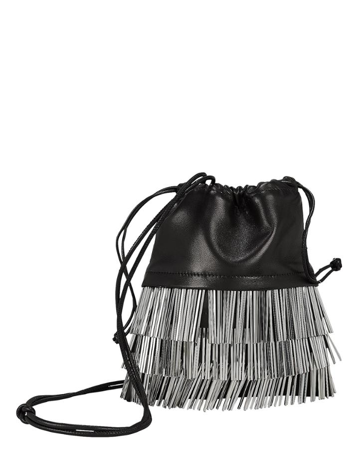 Alexander Wang Ryan Metal Fringe Bag Black 1size