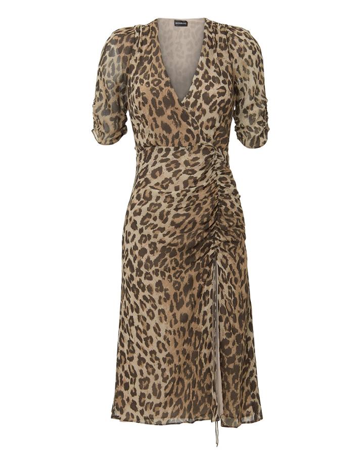 Nicholas Leopard Tea Dress Multi Zero