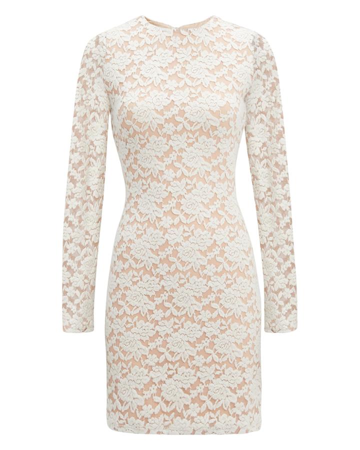Nightcap Clothing Ivory Sweater Lace Dress Ivory S