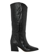 Tibi Logan Embossed Boots Black 36