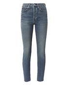 Re/done High-rise Ankle Crop Dark Wash Jeans