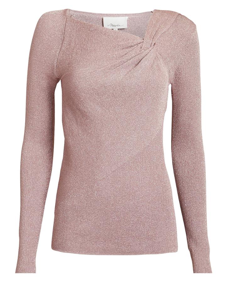3.1 Phillip Lim Lurex Twisted Pullover Blush L