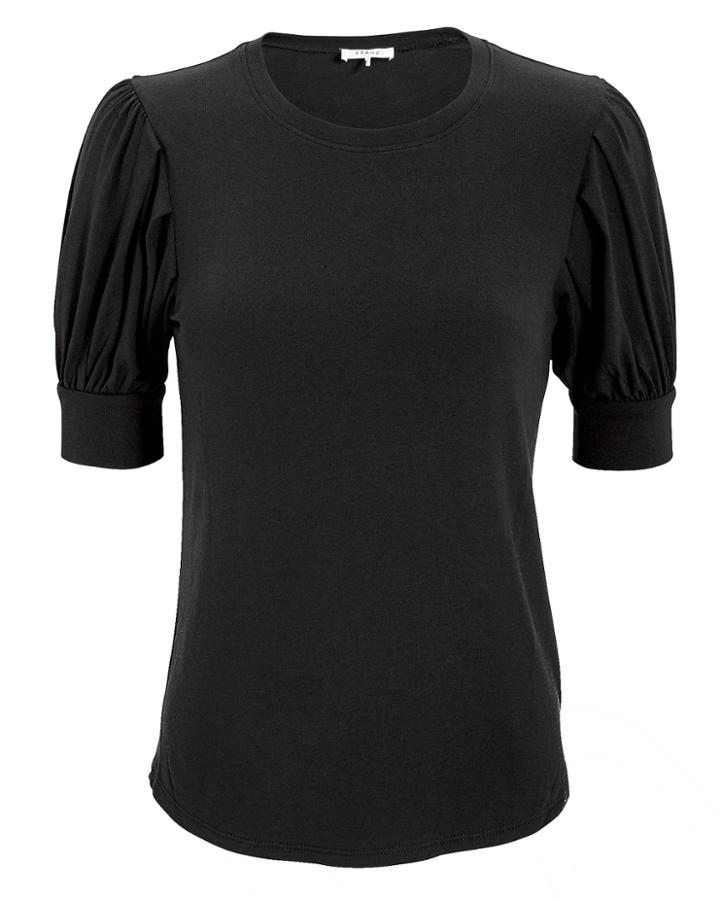 Frame Balloon Sleeve Tee Black P