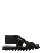 Joshua Sanders Round Buckle Crisscross Sandals