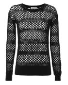 St. Roche Natalia Open Knit Sweater Black P