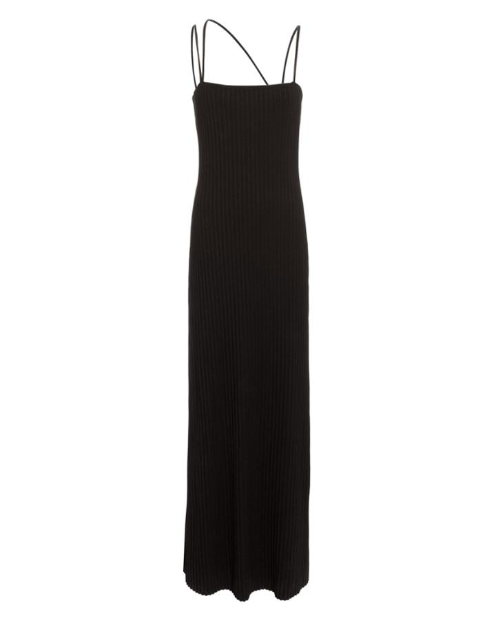 The Range Ribbed Suspension Maxi Dress Black S