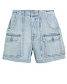 Grlfrnd Chloe Cargo Shorts Light Blue Wash 24