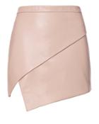 &quot;michelle Mason Asymmetric Hem Leather Mini Skirt&quot;