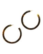 Cult Gaia Geneva Tortoise Hoop Earrings Brown 1size