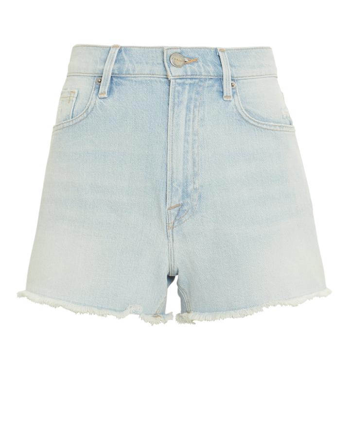 Frame Le Vintage Halen Denim Shorts Light Blue Denim 27