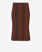 Thakoon Striped Boucle Seamed Skirt