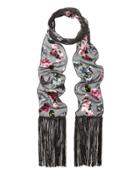 &quot;anna Sui Rose Velvet Fringe Scarf&quot;
