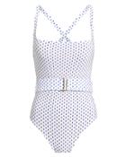 Evarae Cassandra One Piece Swimsuit White/blue M