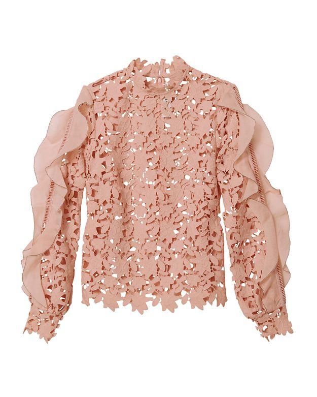 Self-portrait Flounced Sleeve Blouse