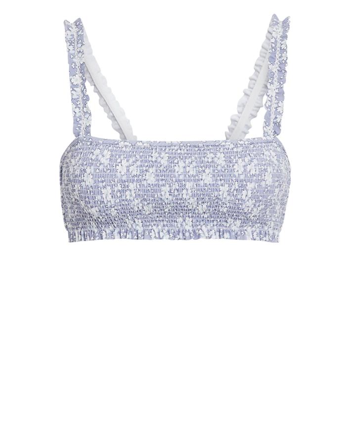 Kisuii Annis Blue Floral Bikini Top Blue Floral P