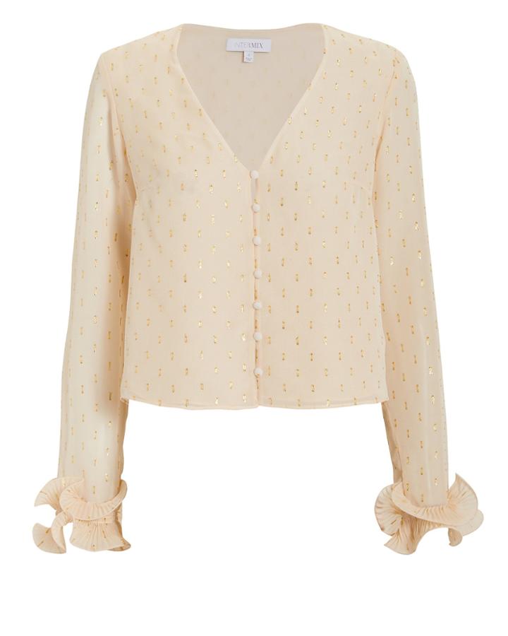 Exclusive For Intermix Intermix Livia Top Nude/tan Zero