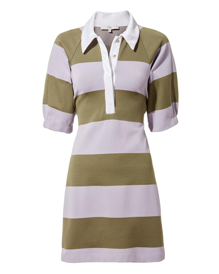 Tibi Rugby Mini Dress Purple-lt L