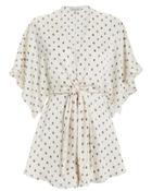 Shona Joy Luciana Frilled Romper Ivory/ikat Print 10