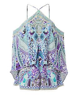 Camilla The Blue Market Cold Shoulder Romper